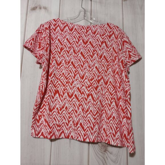 Ruby Rd Shirt Ladies Extra Large Red‎ Short Sleeve - Picture 2 of 5